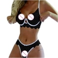 thumbnail image 3 of Traje de lencería sexy femenina de encaje de tres puntos sexy de encaje para mujer Fridja  nalpqowj10716, 3 of 6