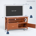 thumbnail image 2 of Demi Bonn TV Stand, TV Cabinet, 44 Inch Wooden Storage Cabinet TV Stand, for Living Room, Bedroom, Brown, 2 of 8