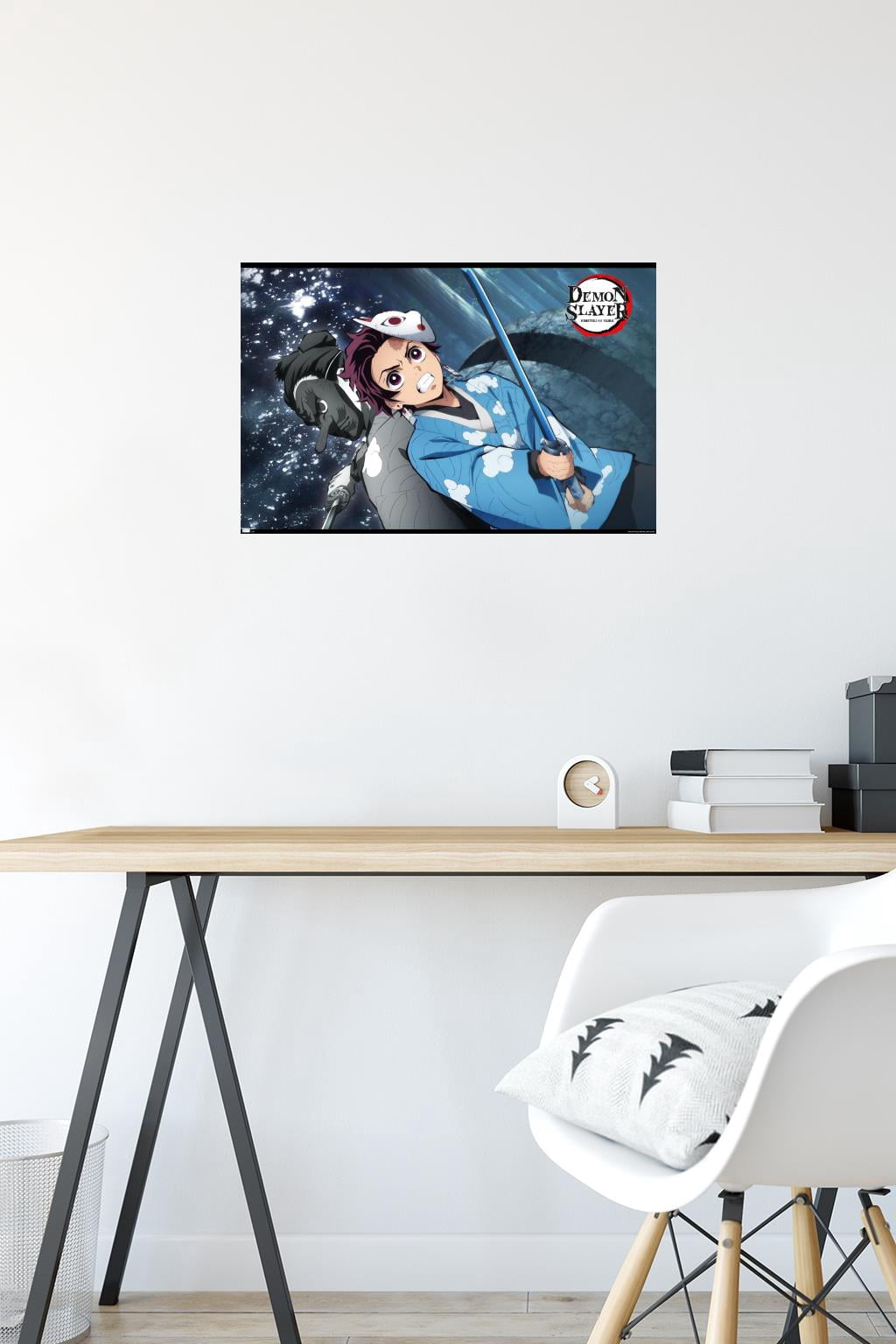 Demon Slayer - Tanjiro & Urokodaki Forest Wall Poster, 14.725" x 22.375"