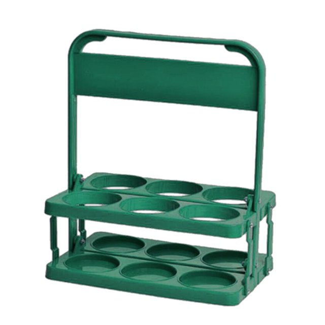 Portacervezas de Plástico, Paquete de 6 , Cajas de Cerveza de Plástico para Simple de Conveniente de y Desmonto Verde Baoblaze Cesta de cerveza plegable