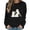 Black, variant on Turilly Cute Women's Halloween Graphic Pullover Sweatshirt Long Sleeve Crewneck Ghost with Cats Design for Festive Fall Outings