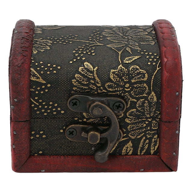 Caja de almacenamiento Retro multifuncional, accesorio para el cabello, almacenamiento de joyas, estuche organizador de madera antiguo