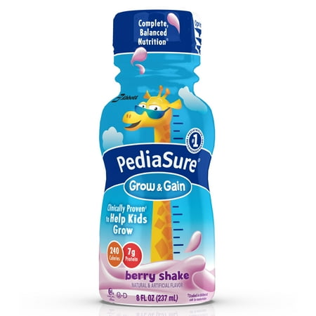 PediaSure Grow & Gain Nutrition Shake For Kids, Berry, 8 fl oz (Pack of 6)