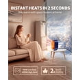 thumbnail image 3 of Space Heater, Portable Small Heaters for Indoor Use, Electric Desk Heater with Overheat and Tip-Over Protection, Mini Personal Heaters for Home Office Workspace,Blue, 3 of 15