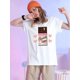 thumbnail image 1 of Women's Casual Crew Neck T-Shirt, Short Sleeve, Geometric Chocolate Love Pattern, All Season SportsCamisetas para mujer, lindas camisetas con estampado gráfico, de manga corta, estilo casual, para ve, 1 of 6
