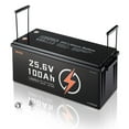 thumbnail image 1 of VEVOR 24V 100Ah LiFePO4 Lithium Battery Rechargeable Battery 50A BMS 4000+ Cycle, 1 of 9