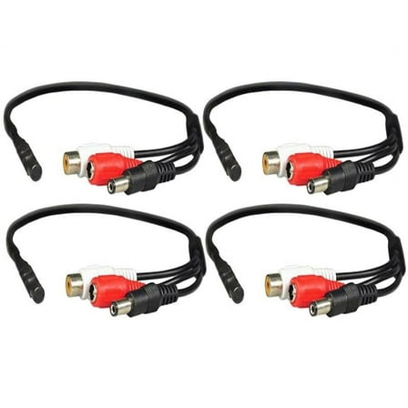 Evertech 4 Pcs Mini Microphone for Audio Home Office Security Camera DVR System
