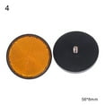 thumbnail image 2 of Flmtop 2Pcs Rectangle Round Car Motorcycle Bike Caravan Lorry Screw On Safety Reflector, 2 of 7