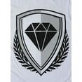 thumbnail image 5 of Ma Croix Mens Graphic Print Diamond Shield Casual Short Sleeve T Shirt, 5 of 6