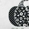 thumbnail image 2 of 18" x 18" Simply Daisy Hello Pumpkin Polyester Indoor/Outdoor Pillow, Black Qty 1, 2 of 6