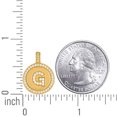 thumbnail image 2 of 925 Sterling Silver Unisex Cubic Zirconia Letter Name Personalized Monogram Initial Alphabet G Disc Pendant Necklace Cha, 2 of 2