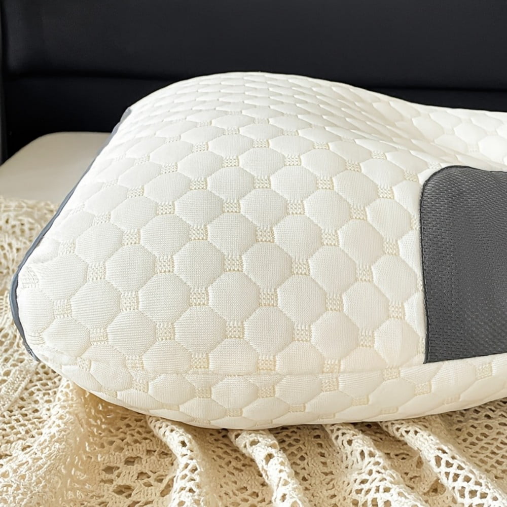 2-Pack Neck Pillow Soft Knitted Massage- Adjustable Ergonomic Orthopedic Contour Support, High Quality Pillow Core, Removable Cover for Sleeping Comfort