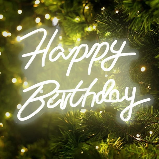 Lámpara de noche LED reutilizable perfecl con letras alimentada por USB color rosa Cumpleaños Luz Blanca