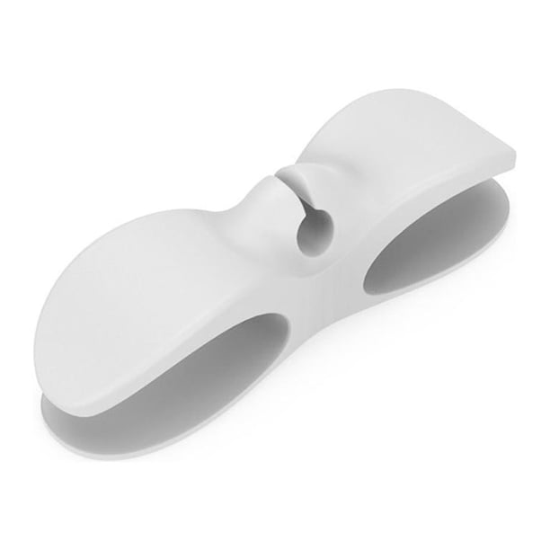 Organizador Cables Con Clip Envoltura Adhesiva para Almacenamiento Color Blanco 1 Ud.