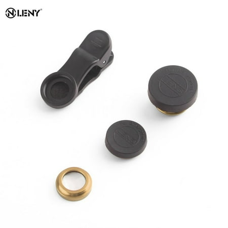 3 in 1 Universal Portable Clip Mobile Lens Wide Macro Angle Round Shaped Fisheye Lens Triple Camera Lens Kit For Smart Phone Gold
