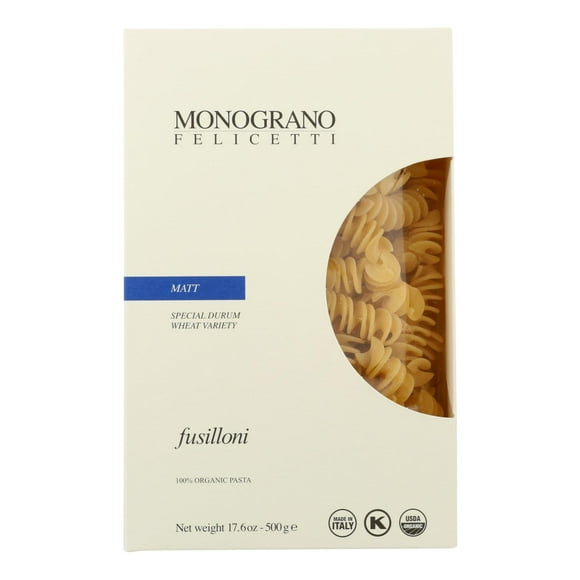 Monograno - Matt Organic Fusilloni - Case of 8 - 17.64 OZ