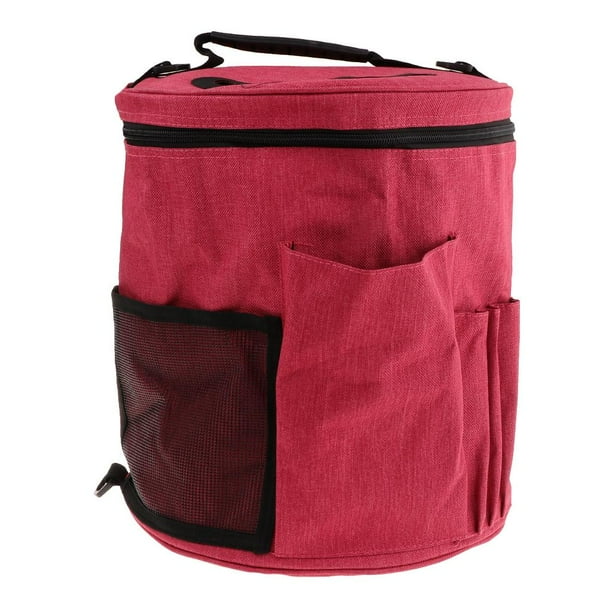 Bolsa de tela Oxford para tejer, almacenamiento de lana, hilo y agujas de crochet, impermeable. Un 28 x 32 cm