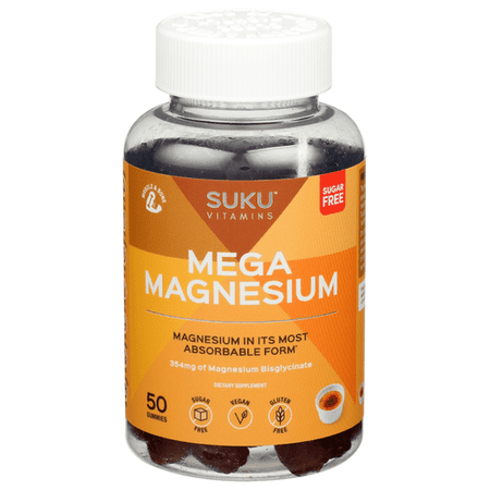 (Pack of 4) Suku Vitamins Magnesium Mega Gummy 50 Pieces