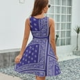 thumbnail image 6 of Purple Bandana Dress Fashion Beach Long Dresses Female Party Printed Sundress, 6 of 7