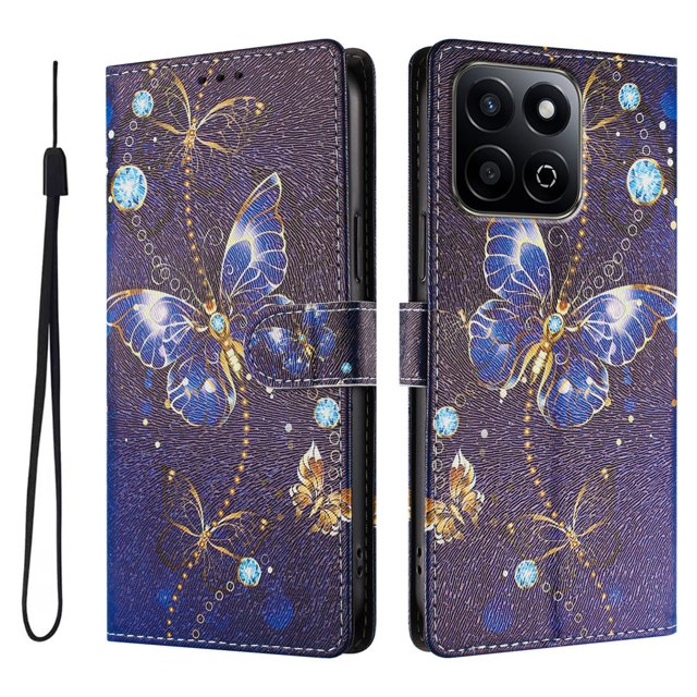 FOXDOCK Funda Tipo Cartera para Honor 200 Smart con Soporte y Correa – Diseño de Patrones Lindos