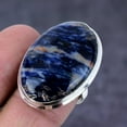 thumbnail image 2 of Natural Sodalite Gemstone Handmade 925 Sterling Silver Jewelry Ring Size 6, 2 of 2