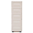 thumbnail image 4 of TOOL1SHOoo Modern Closet Drawer with Lock Plastic Drawer Dresser Cabinet Organizer with Wheels for Clothes Toys Storage White, 4 of 7