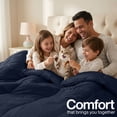 thumbnail image 2 of Utopia Bedding Comforters Twin Size, All Season Duvet Insert, Down Alternative Box Stitched Bed Comforter with Corner Tabs, Machine Washable (Navy), 2 of 6