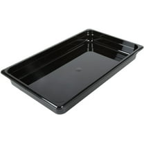 TrueCraftware- Full Size 2-1/2” Deep Food Pan Polycarbonate Black Color- Food Storage Containers Plastic Food Pan Restaurant Commercial Hotel Pans for Food Prep Fruits Vegetables Beans Corns