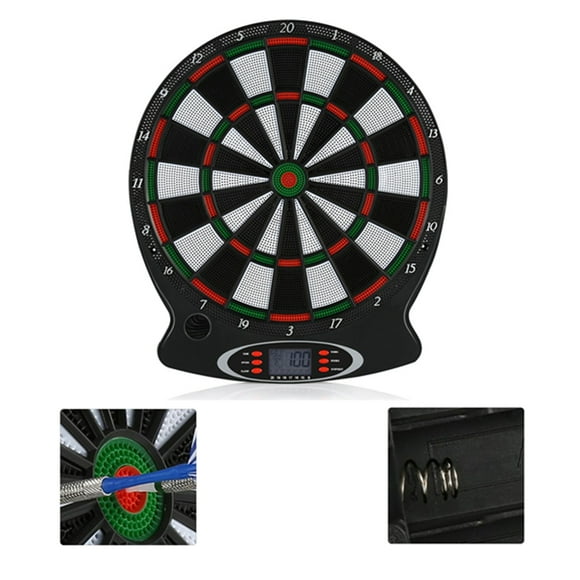 Tablero de Dardos Electónnicos Con Pantalla de Puntuación Lcd 6 Dardos incluidos para el Juego de Tableros de Dardos de Dardos de Familia Dardos Tablero de Dardos