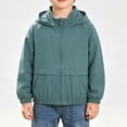 thumbnail image 2 of SGFCWSX Boys Windbreaker Jacket Lightweight Hooded Zip Up Water Resistant Outdoor Coat Green Size 4T, 2 of 7
