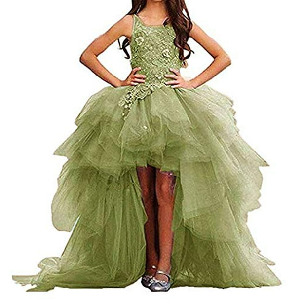 VeraQueen Girls Off-Shoulder Pageant Dress - Black Tulle Princess Dress With Beaded Straps