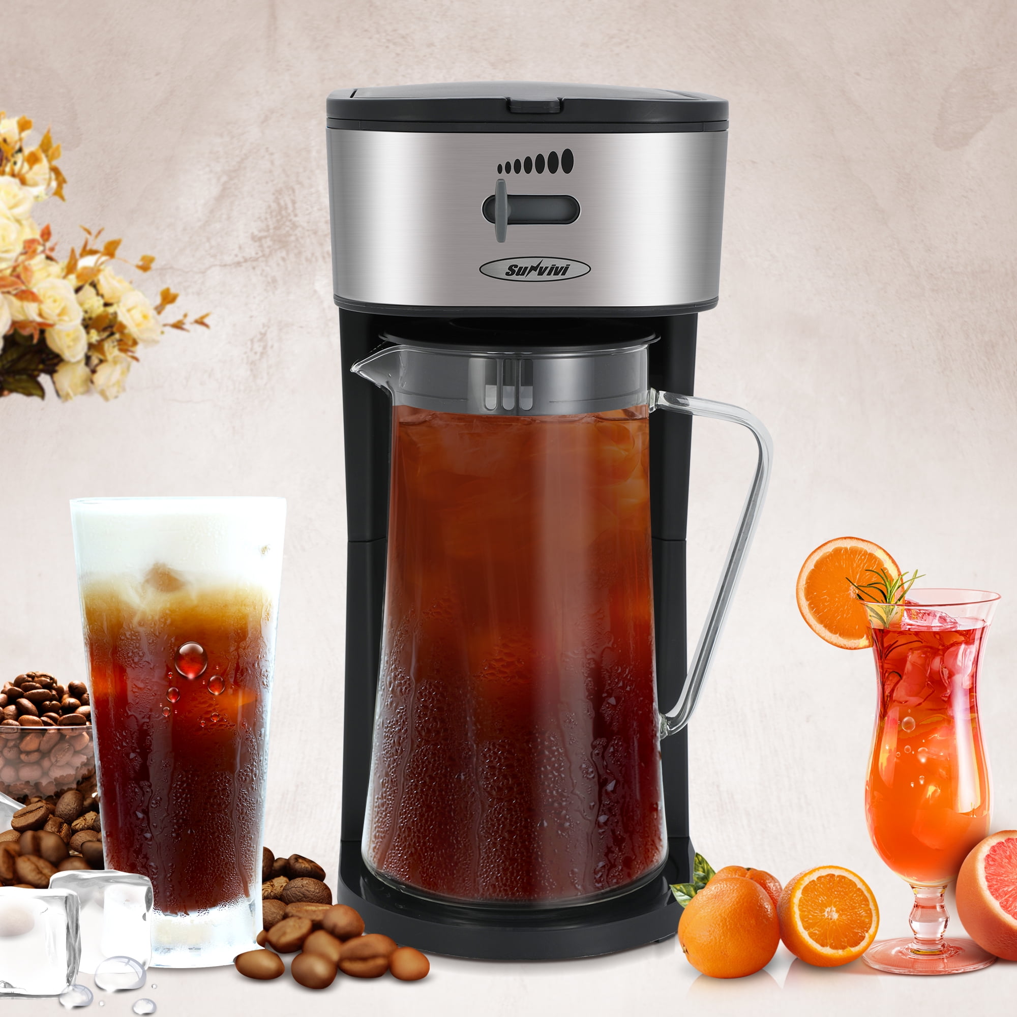 Goodful Cold Brew Iced Coffee Maker, Durable, Shatterproof Tritan Pitcher,  Leak