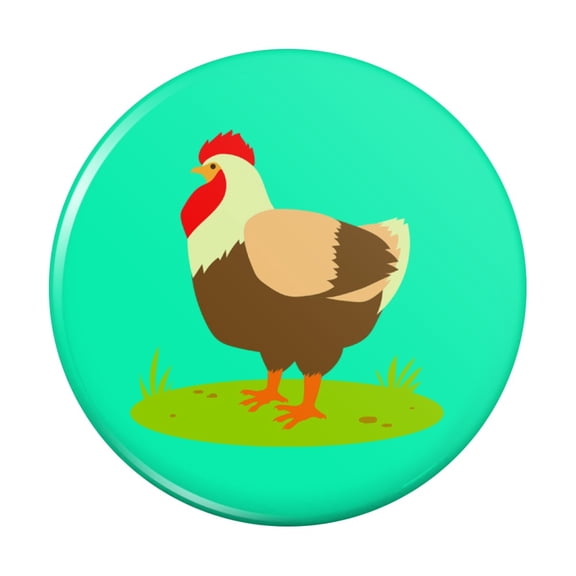Chicken in Profile Kitchen Refrigerator Locker Button Magnet