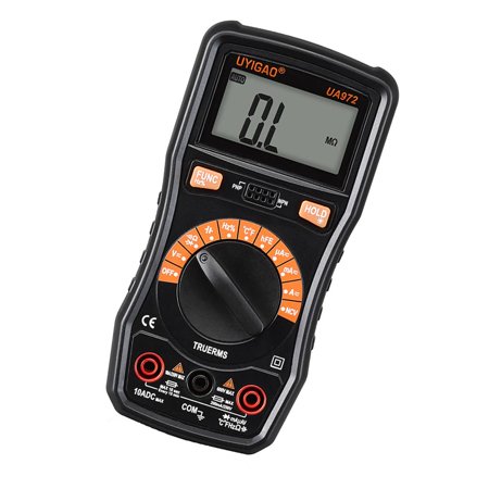 Portable Digital AC DC Amps Meter meter Temperature Transistor ...