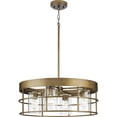 thumbnail image 3 of Burgess Collection Four-Light Aged Bronze Modern Farmhouse Chandelier, 3 of 12