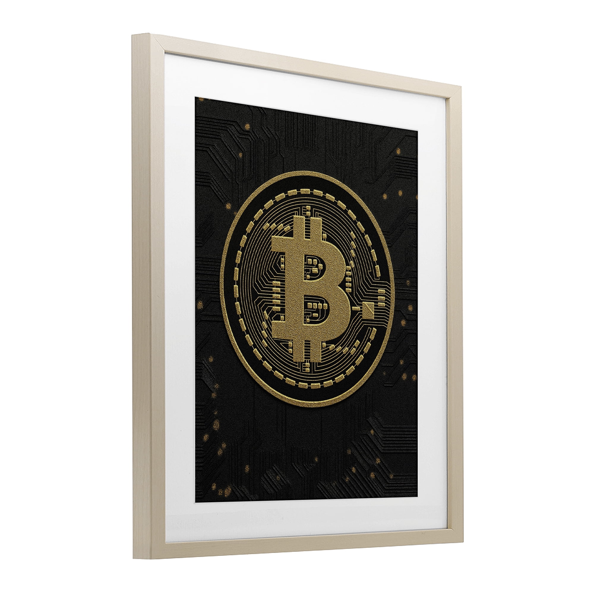 Stupell Industries Bold Golden Digital Currency Birch Framed Print Under Glass, design by Svetlana Aleynikova