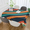 thumbnail image 2 of Yayeee Tablecloths 54" x 54" Rectangle Wrinkle Resistant Party Table Cover, Retro Stripes, 2 of 8