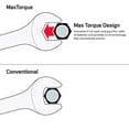 thumbnail image 4 of Max Torque 15-Piece Premium Combination Wrench Set, Complete SAE Inch Sizes from 1/4" to 1" with Rack Organizer | Chrome Vanadium Steel, Long Pattern, Mirror Chrome Finish, 4 of 5