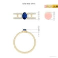 thumbnail image 4 of ANGARA Natural Oval Sapphire Parallel Split Shank Ring with Accents in 14K Yellow Gold for Women (Size-6x4mm) | September Birthstone, Anniversary, Jewelry Gift for Women | Natural Blue Sapphire Ring, 4 of 9