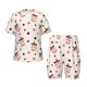 thumbnail image 1 of Balery Milk Tea Conjunto de Pijama Infantil de Manga Corta con Estampado – Ropa de Dormir de Algodón Suave-X-Large, 1 of 6