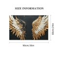 thumbnail image 3 of Shadudu Angel Wings Canvas Wall Art Artwork Black And Picture Angel Wing Abstract Canvas Feather Art Print Angel WingAbstract Angel Painting For Living Room 36x24in, 3 of 7