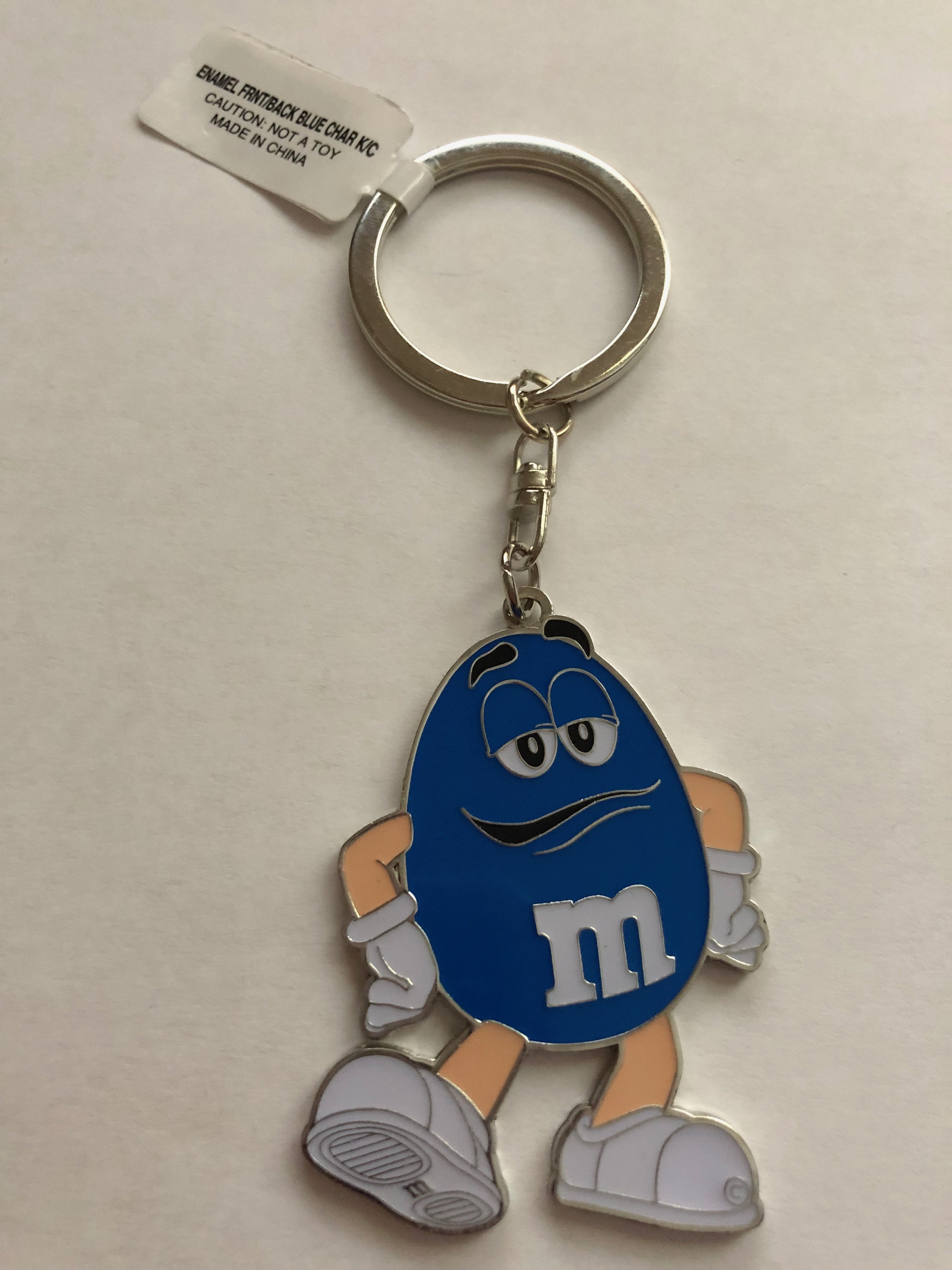 M&M'S M&M's World Blue Character Enamel Keychain New with Tag