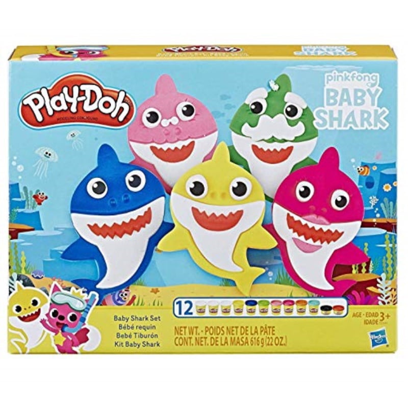 12 Pieces Details about   Play-Doh Pinkfong Baby Shark Set 