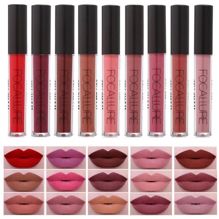 Color Gloss Lipstick - FOCALLURE 25 Colors Long Lasting Waterproof Matte Lipstick Liquid Gloss Cosmetic