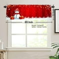 thumbnail image 3 of AshasdS Polyester Window Valance Curtain with Snowman and Gift Design, Red Christmas Theme for Home Kitchen Living Room Bedroom Bathroom Decor 54x18 inch, 3 of 5