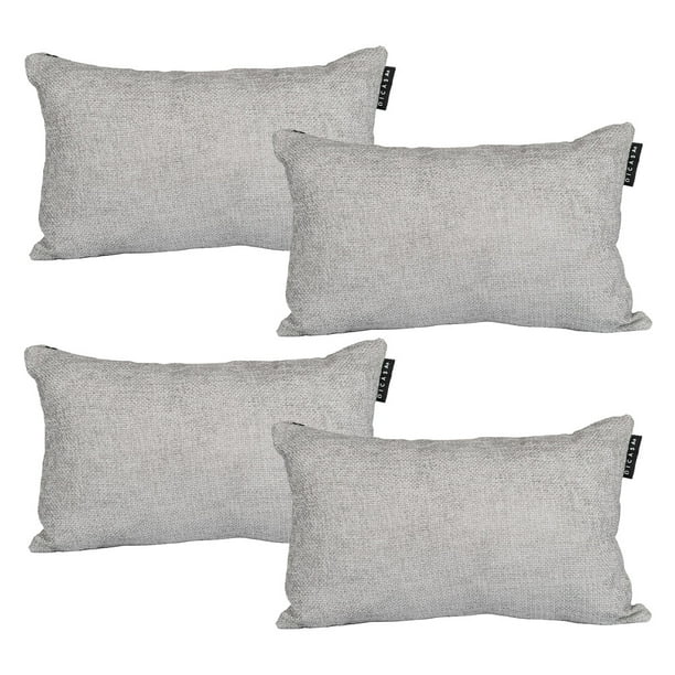 Cojin Riñonera Decorativa Rectangular Set de 4 Manhattan Gris