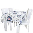 thumbnail image 2 of EREHome Horizontal Stripes Tablecloths Green Table Top Decoration 60x104 inches, 2 of 5