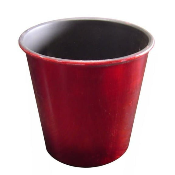 Cheungs PP-105SR 5.25 in. Round Tapered Recycled Plastic Planter, Shiny Red