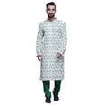 thumbnail image 1 of Atasi Kurta Pyjama de Fête pour Hommes Col Mandarin Manches Longues Kurta Pyjama Ethnique, 1 of 5