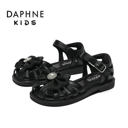 

DAPHNE Girls Elegant Bow Decoration Sandals Lightweight Non-slip Soft Sole Kids Shoes For Summer